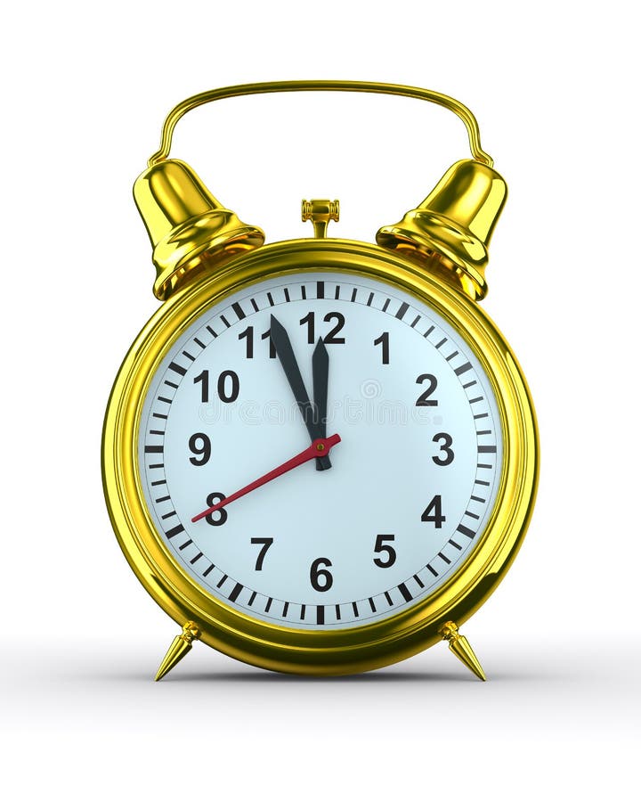 Alarm Clock on White Background Stock Illustration Illustration of alertness, deadline 16427885