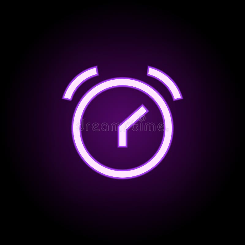 Alarm Icon. Elements of  in Neon Style Icons Stock Illustration