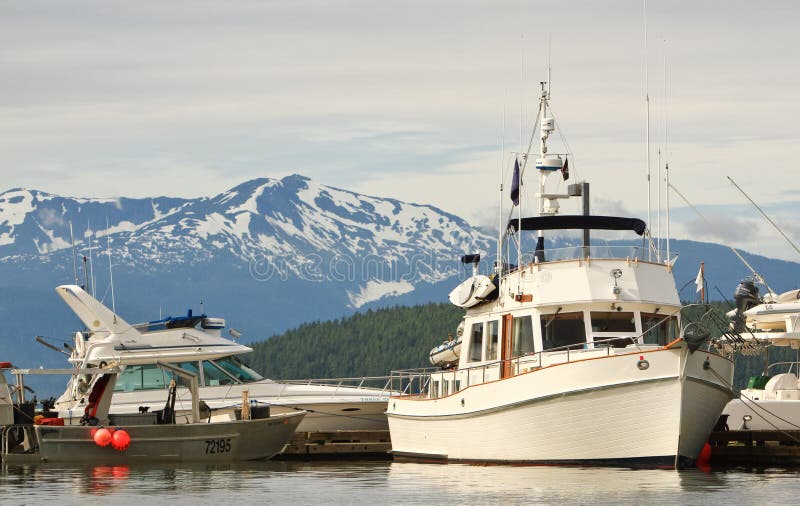 Alaska Boats Auke Bay Harbor Editorial Stock Image Image of