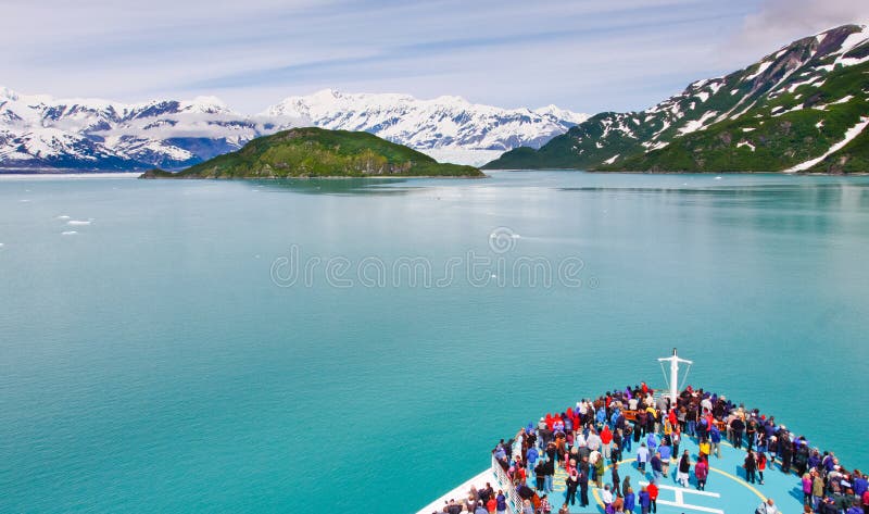 Alaska Cruise Ship Sailing to Hubbard Glacier