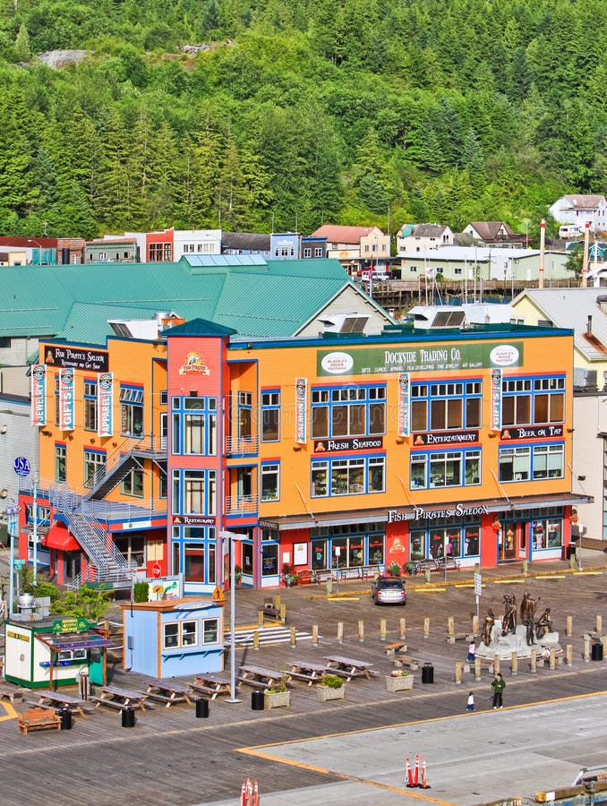 Alaska Ketchikan Shopping editorial photography. Image of historic