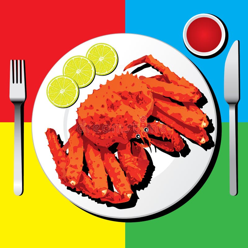 King Crab stock vector. Illustration of draw, line, people 1301620