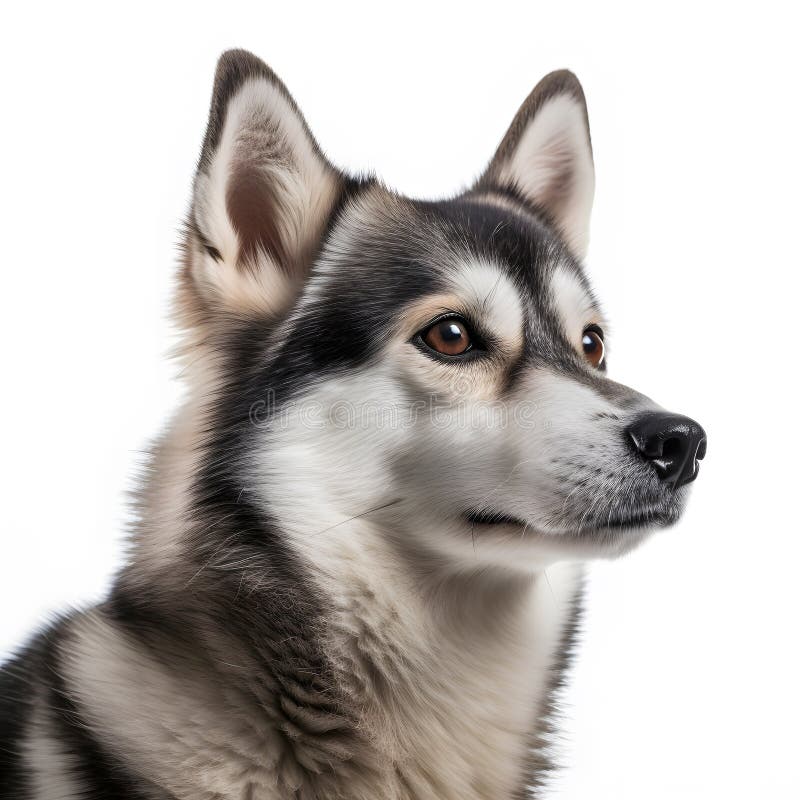 Alaskan Klee Kai Breed Dog Isolated on a Clean White Background Stock Photo  - Image of isolated, friend: 276835666