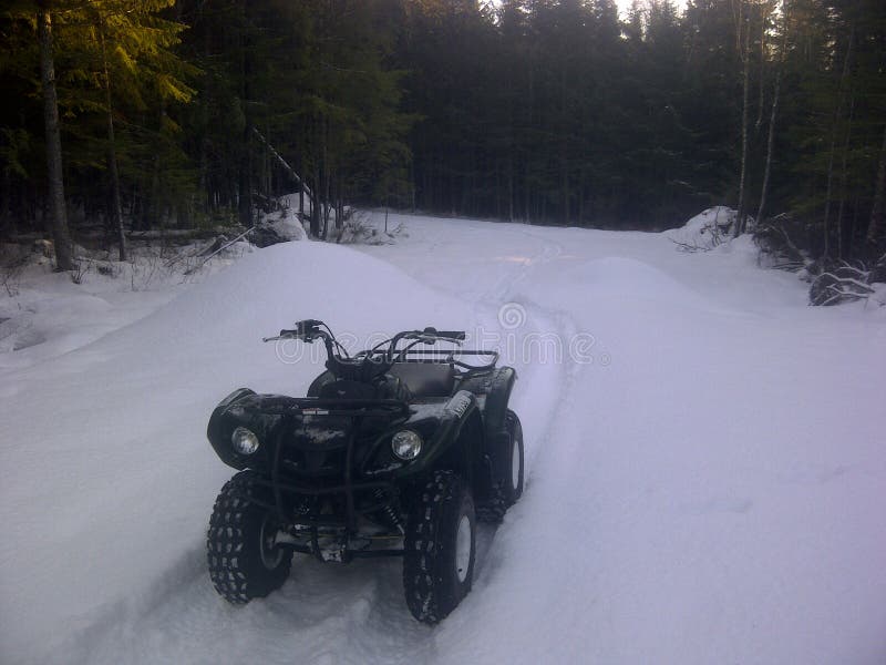 Alaskan snow machine stock photo. Image of road, wheeler 84141998