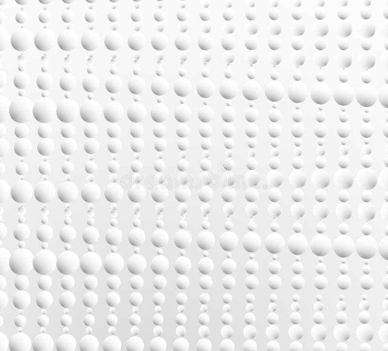 Alb abstract 3D punctat fundal vectorial. Textura futuristă minimă cu cercuri de iluzie geometrică. Conceptul de inovație științif vector illustration