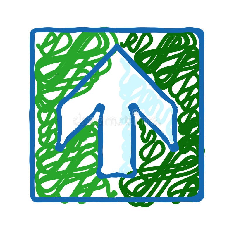 Alb dreapta săgeată stânga urgență pictogramă doodle ilustrație royalty free illustration