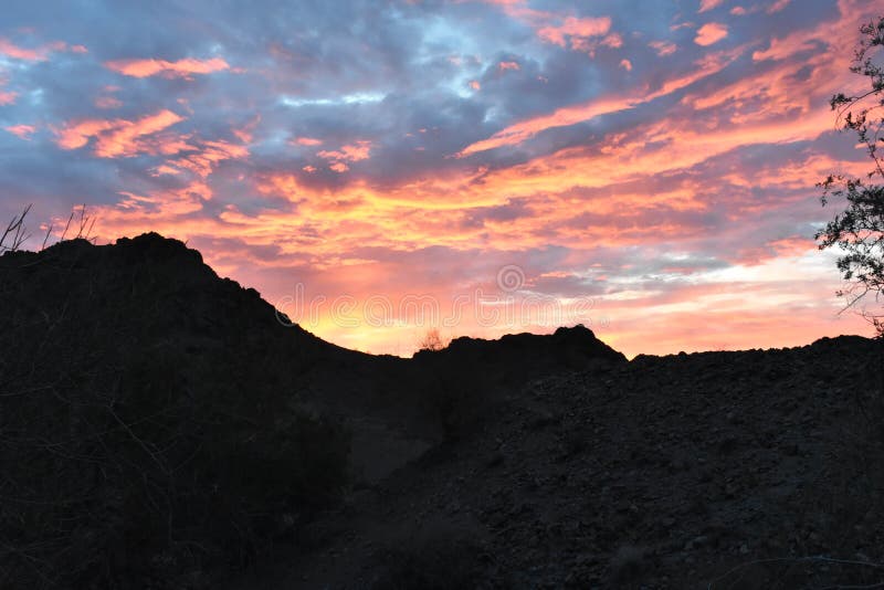 Sunrise in the Sonoran Desert Near Yuma, Arizona. High quality photo. Sunrise in the Sonoran Desert Near Yuma, Arizona. High quality photo