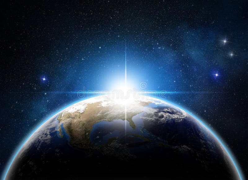Alba sopra la terra royalty illustrazione gratis Alba sopra la terra royalty illustrazione gratis