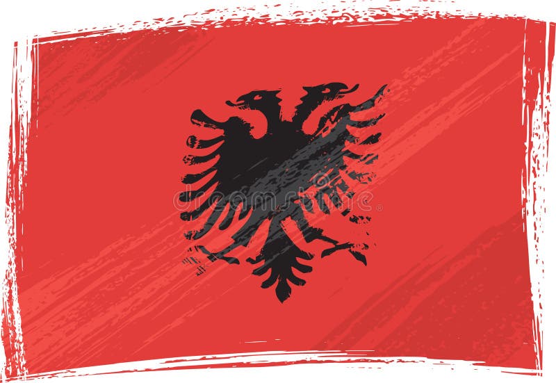 albania flaggagrunge vektor illustrationer albania flaggagrunge vektor illustrationer