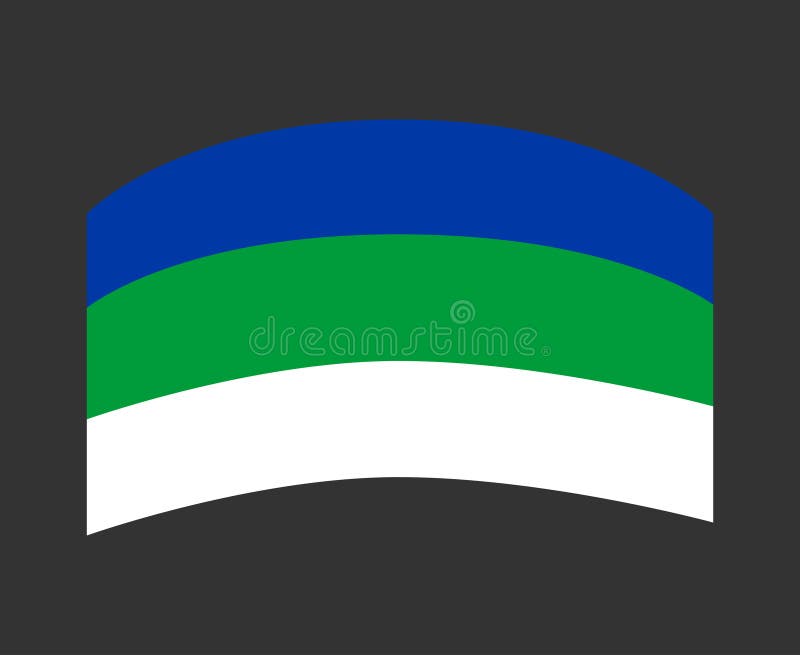 Komi Flag National Europe Flag Symbol Icon Vector stock illustration