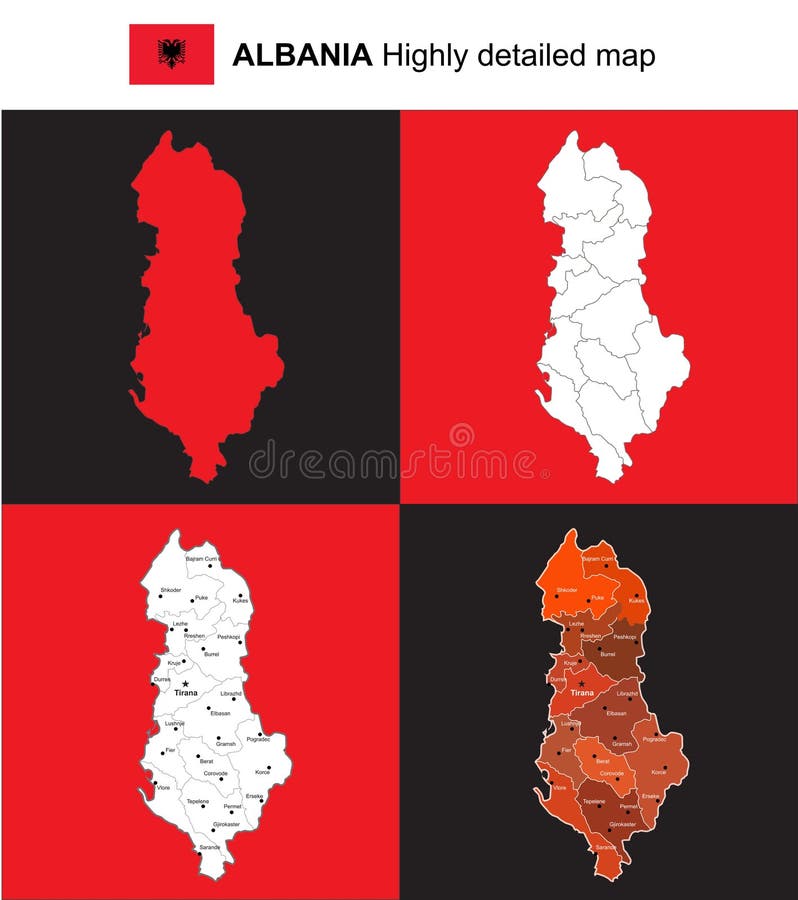 Detailed Map Of Albania