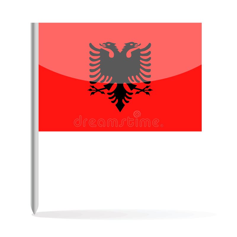 ALBANIEN Albanische Flagge Land Metall Reversnadel  Produktbild-Vorschau 9