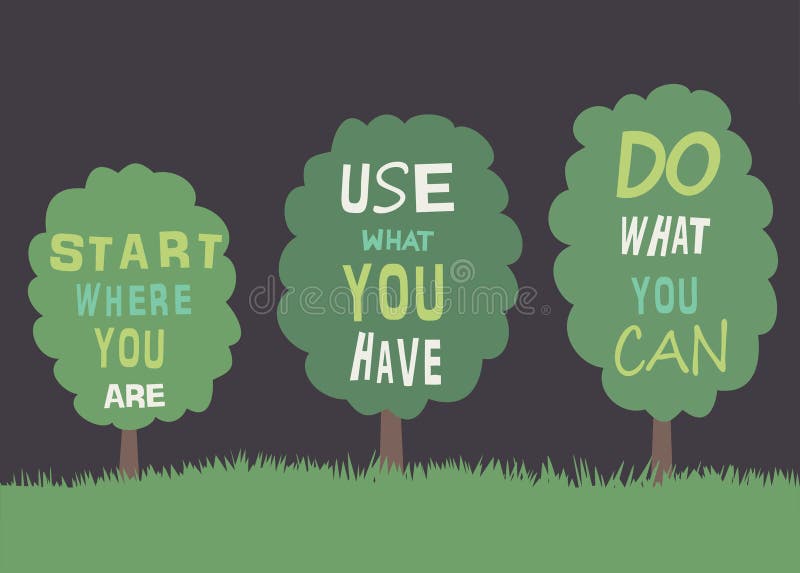 Alberi con le citazioni. royalty illustrazione gratis Alberi con le citazioni. royalty illustrazione gratis