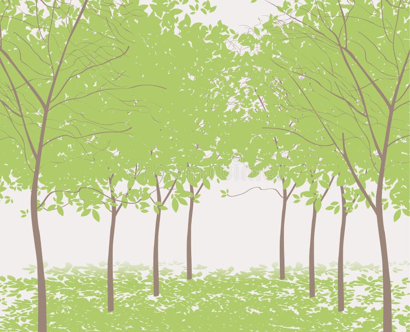 Alberi nel parco royalty illustrazione gratis Alberi nel parco royalty illustrazione gratis