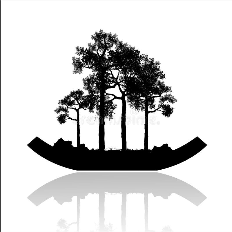 Albero dei bonsai, siluetta nera dei bonsai, immagine dettagliata, illustrazione di vettore, illustrazione vettoriale Albero dei bonsai, siluetta nera dei bonsai, immagine dettagliata, illustrazione di vettore, illustrazione vettoriale