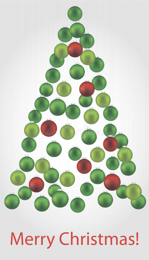 Palline di Natale albero illustrazione di stock