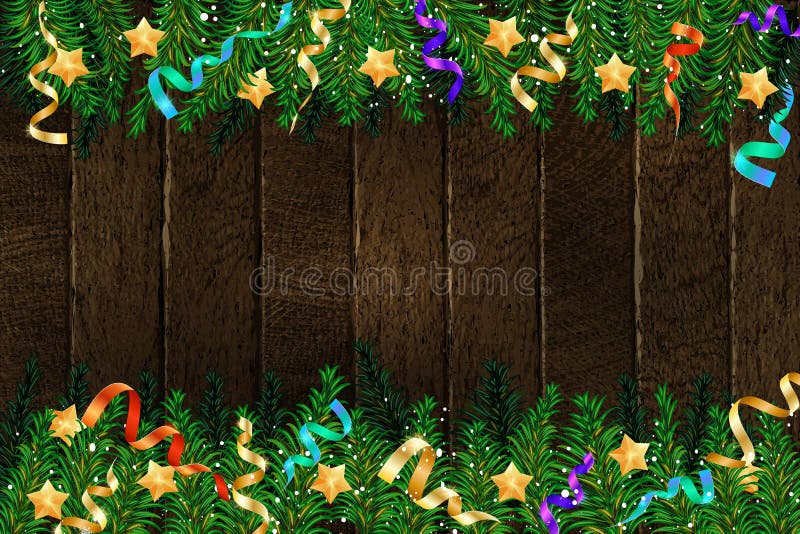 Albero 2019 di abete di Natale con la decorazione royalty illustrazione gratis Albero 2019 di abete di Natale con la decorazione royalty illustrazione gratis