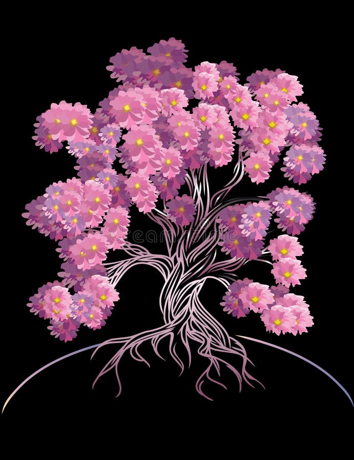 Albero di fioritura royalty illustrazione gratis Albero di fioritura royalty illustrazione gratis