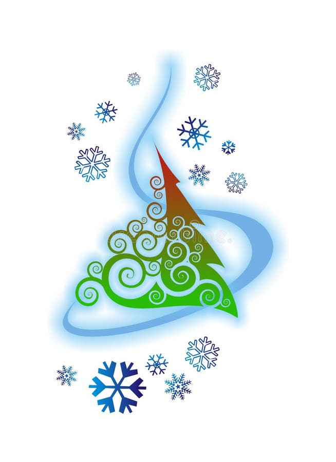 Abstract Christmas tree, vector illustration. Abstract Christmas tree, vector illustration