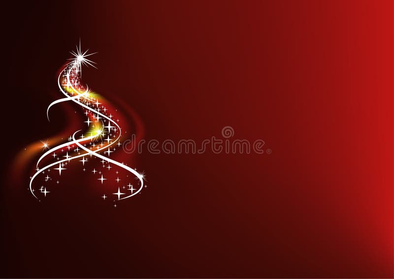 Abstract Christmas Tree - colored background illustration,. Abstract Christmas Tree - colored background illustration,