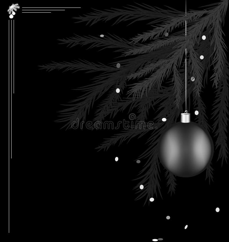 Albero Di Natale Bianco Nero E Oro Albero Di Natale Bianco Nero Illustrazione Vettoriale - Illustrazione