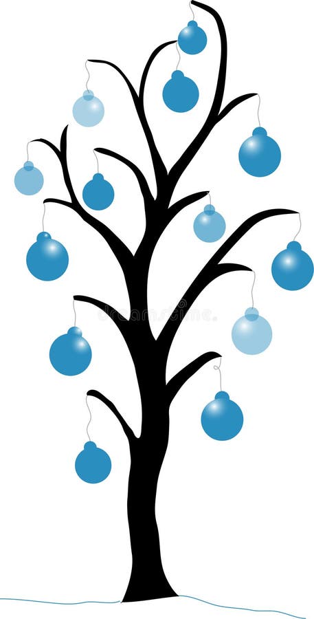 Albero di Natale blu illustrazione vettoriale Albero di Natale blu illustrazione vettoriale