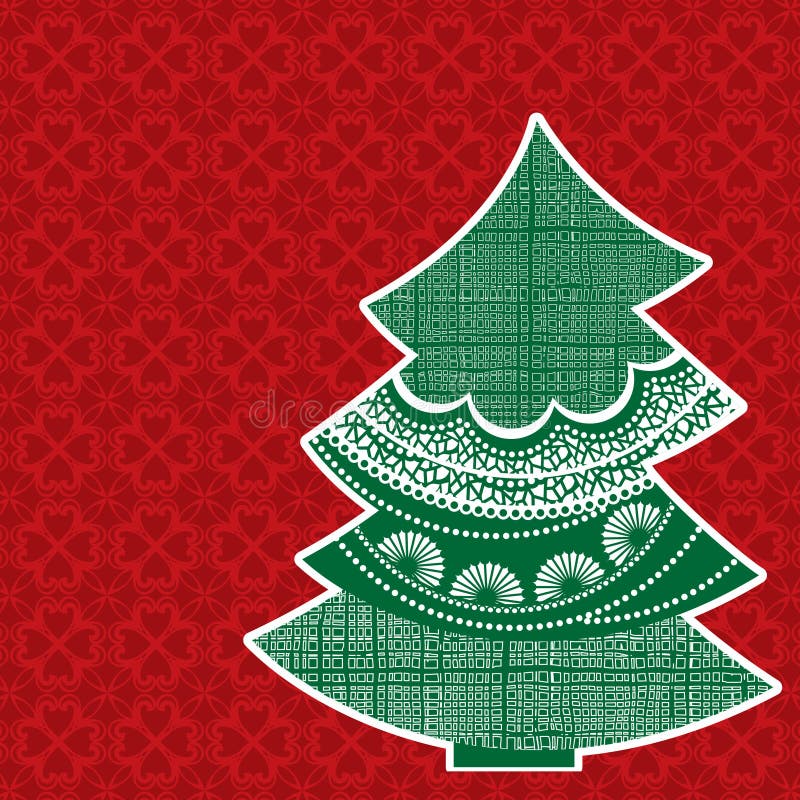 Albero di Natale decorato royalty illustrazione gratis