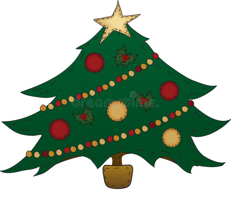 Albero di Natale di arte di piega royalty illustrazione gratis Albero di Natale di arte di piega royalty illustrazione gratis