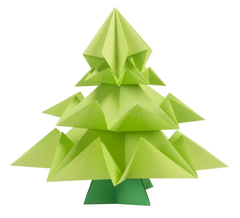 Albero di Natale di Origami fotografia stock libera da diritti Albero di Natale di Origami fotografia stock libera da diritti
