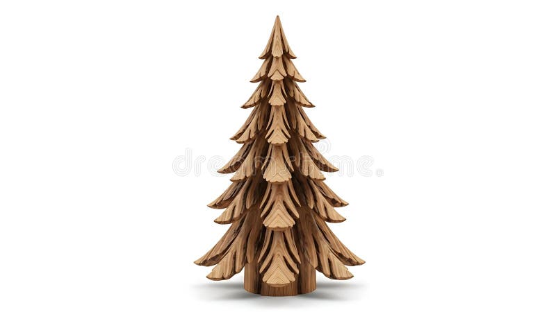 Albero di Natale in Legno Stilizzato illustrazione vettoriale