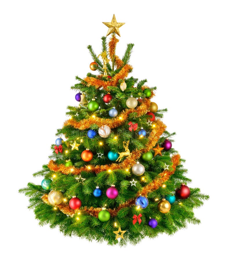Albero di Natale variopinto perfetto fotografia stock libera da diritti
