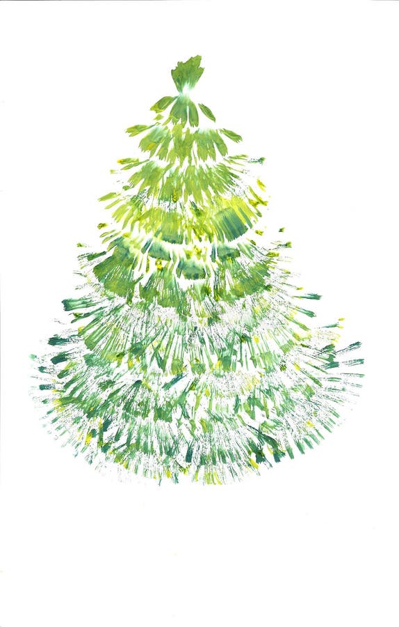 Disegno di un albero di Natale verde illustrazione vettoriale