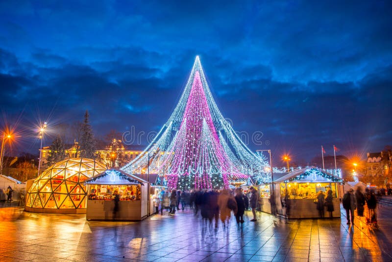 Albero di Natale di Vilnius immagine stock libera da diritti Albero di Natale di Vilnius immagine stock libera da diritti