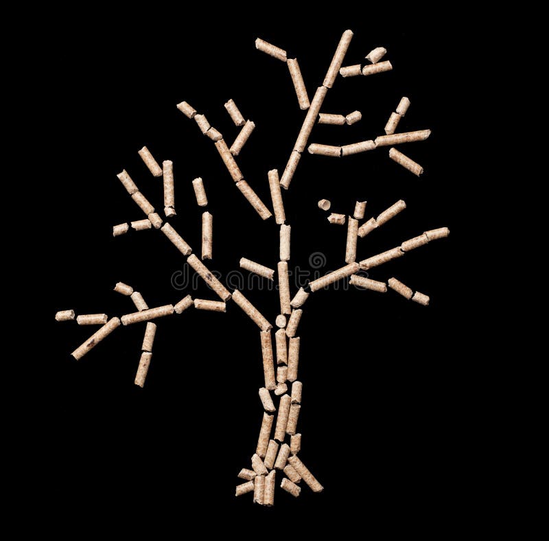 Albero piacevole della pallina di legno su fondo nero fotografia stock libera da diritti Albero piacevole della pallina di legno su fondo nero fotografia stock libera da diritti
