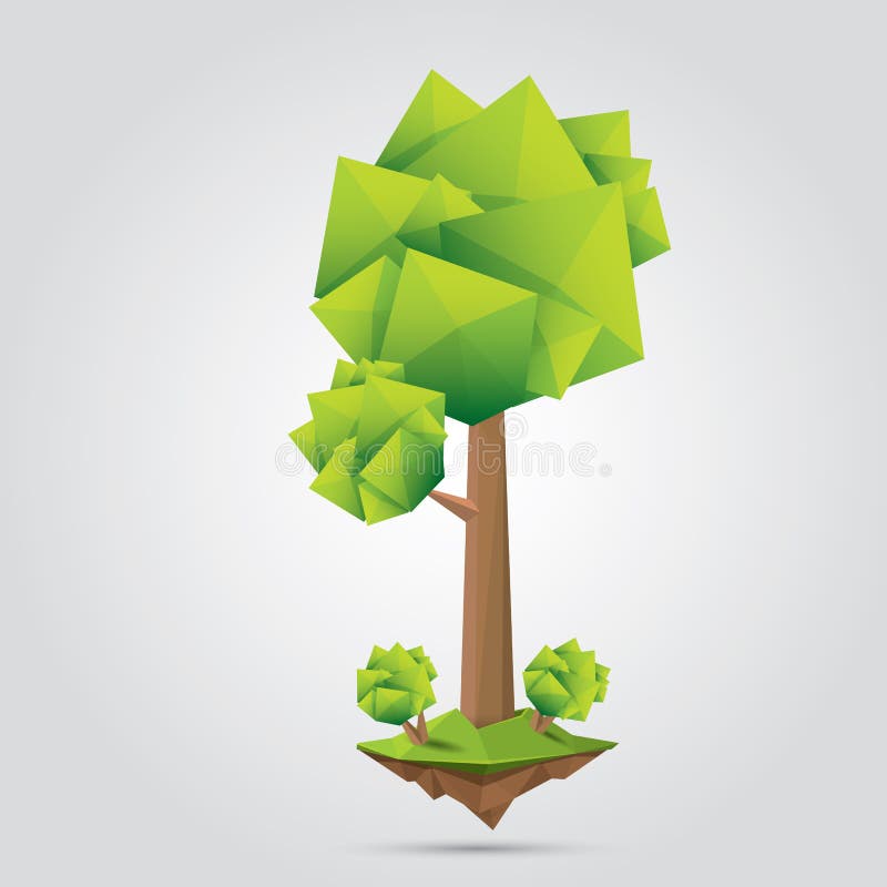 Albero poligonale concettuale Illustrazione di vettore royalty illustrazione gratis Albero poligonale concettuale Illustrazione di vettore royalty illustrazione gratis