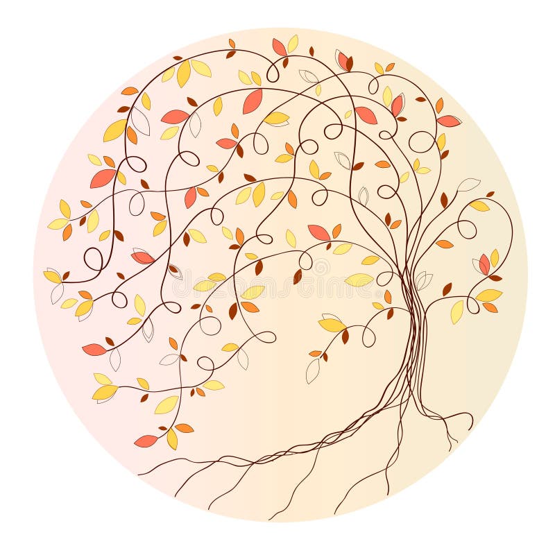 albero stilizzato di autunno