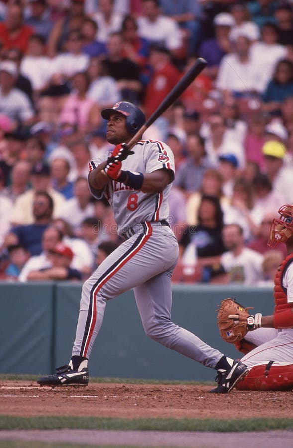 Cleveland Indians OF Albert Belle. Image taken from color slide.