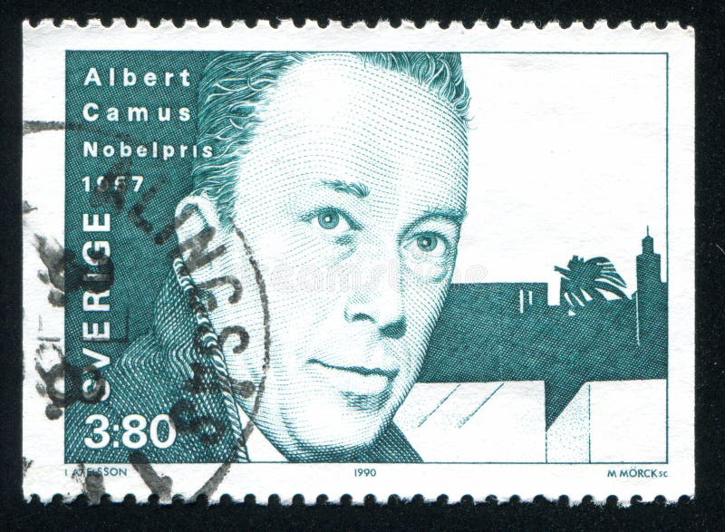 SWEDEN - CIRCA 1990: stamp printed by Sweden, shows Albert Camus, circa 1990