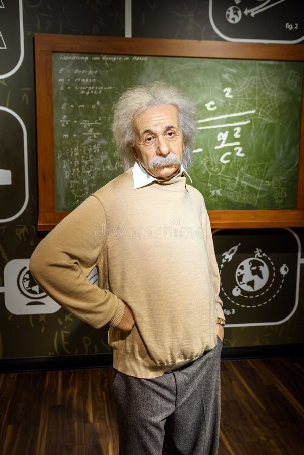 VIENNA, AUSTRIA - AUGUST 08, 2015: Albert Einstein Figurine At Madame Tussauds Wax Museum.