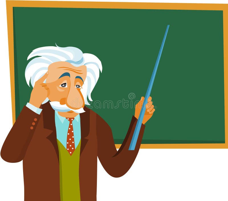 Albert Einstein make a presentation