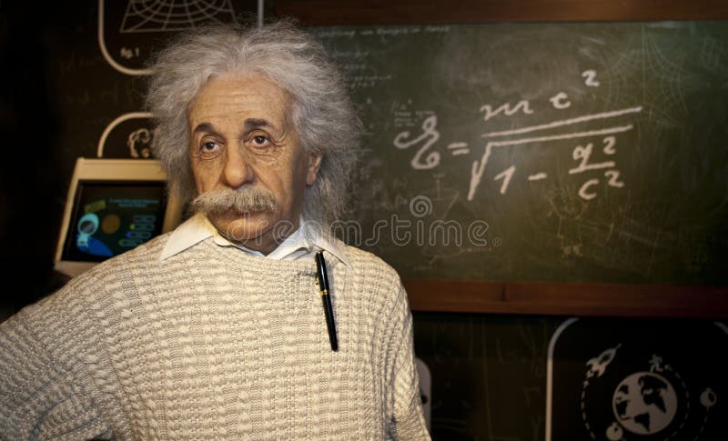 Albert Einstein wax figure in Madame Tussauds Wax Museum - Vienna. On April 1st, 2011 the Madame Tussauds Vienna branch opened to the public.