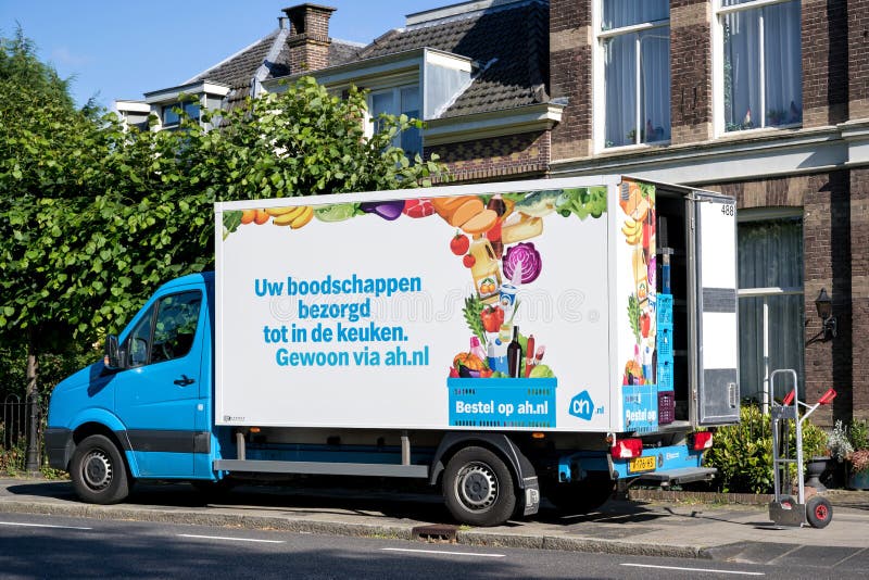 Albert Heijn delivery van stock image Albert Heijn delivery van stock image