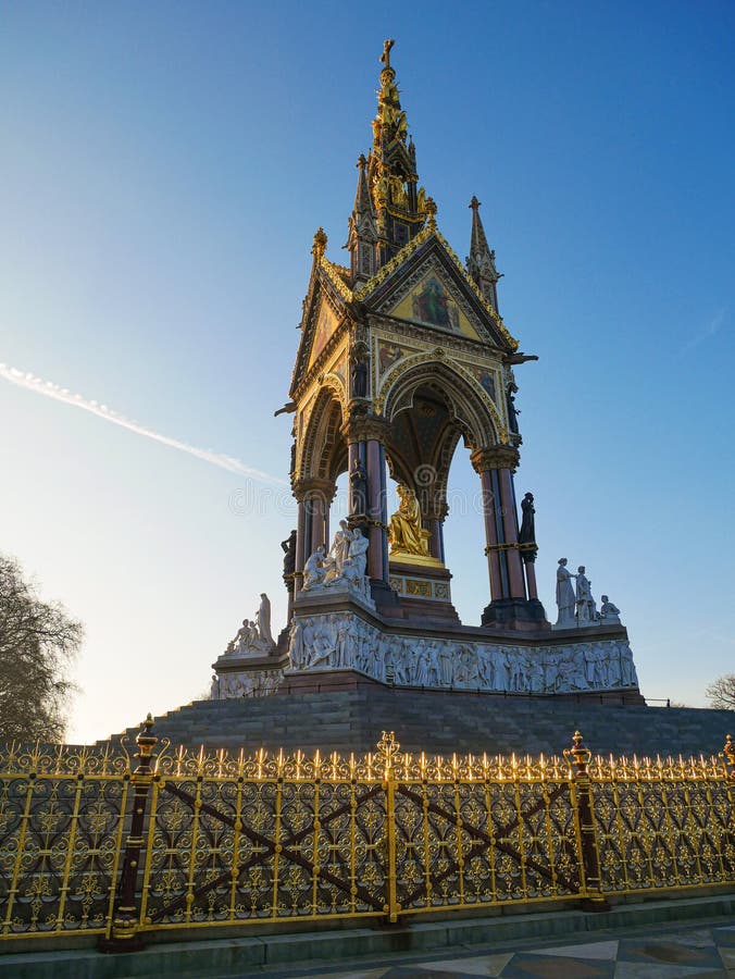 The Albert Memorial, Hyde Park, London, UK. Editorial Stock Image