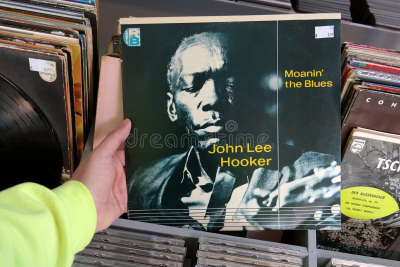 Album: John Lee Hooker - Moanin ` de Blauw royalty-vrije stock afbeelding Album: John Lee Hooker - Moanin ` de Blauw royalty-vrije stock afbeelding