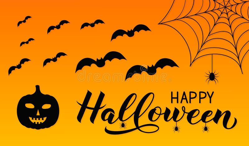 Banner De Texto Halloween Feliz Com Estilo De Pincel Isolado Em