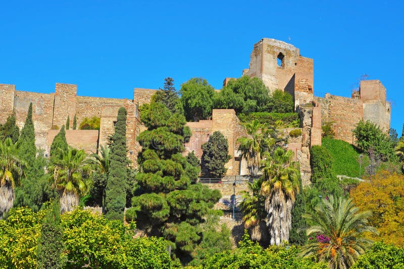 alcazaba malaga spain royaltyfri bild alcazaba malaga spain royaltyfri bild