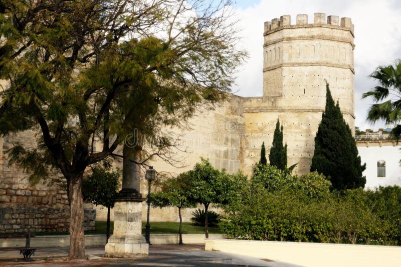 The Alcazar medieval fortress tower, Jerez