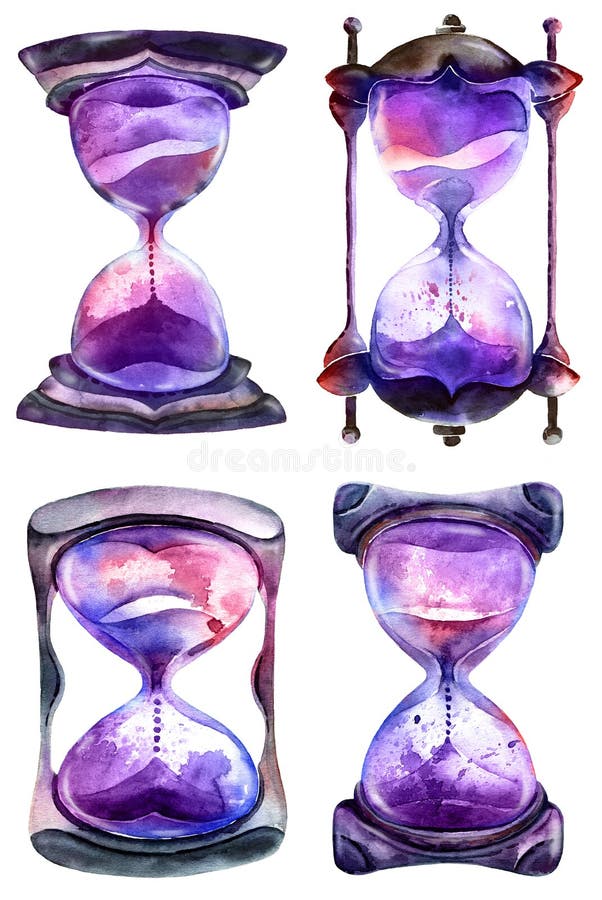 Alchemical piaska hourglass royalty ilustracja Alchemical piaska hourglass royalty ilustracja