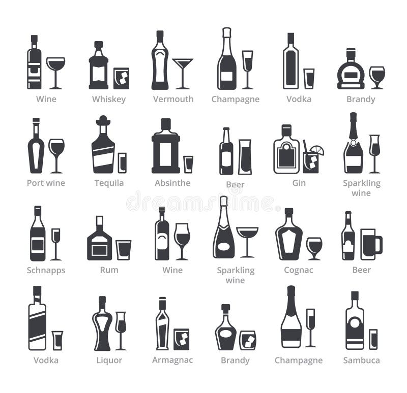 https://thumbs.dreamstime.com/b/alcohol-bottles-black-glyph-vector-icons-collection-different-alcoholic-drinks-names-set-gin-vodka-brandy-absinthe-beverages-164417109.jpg