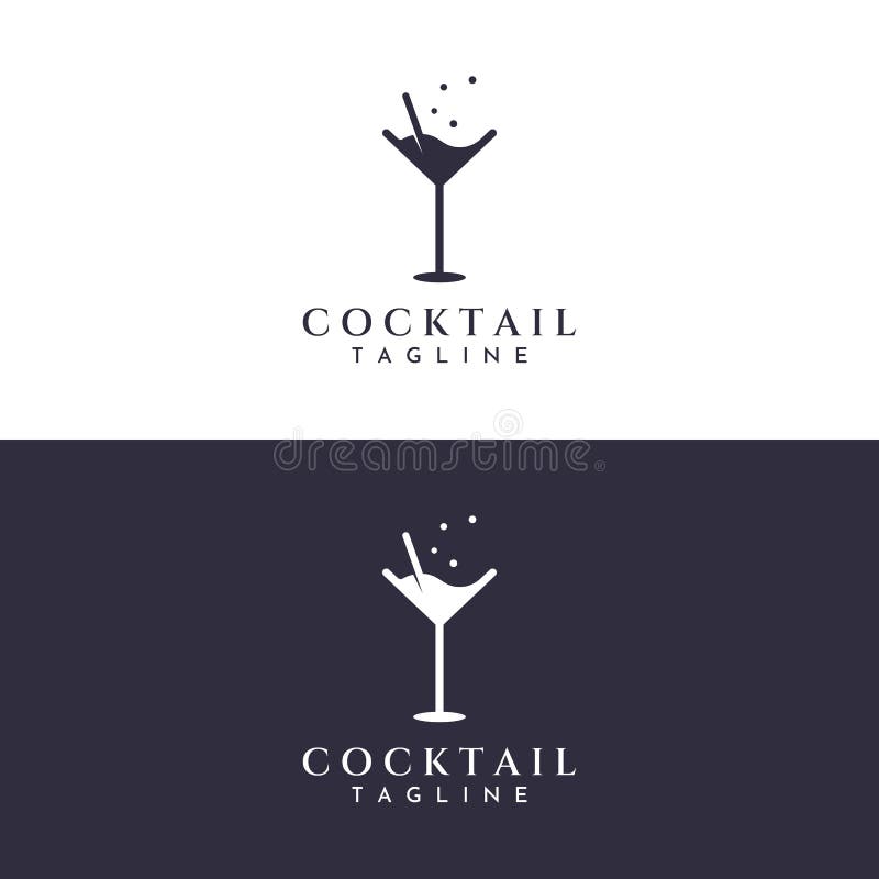 Alcohol Cocktail Logo, Nightclub Drinks.Logos for Nightclubs, Bars and ...
